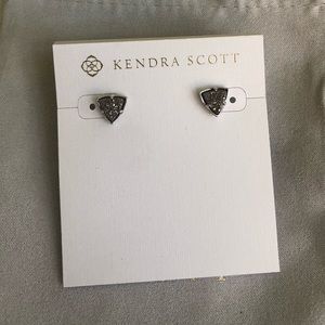 Kendra Scott platinum drusy stud earrings